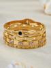 18K Gold-Plated Geometric Zirconia Stainless Steel Bracelet - Versatile, Elegant, Light Luxury Design