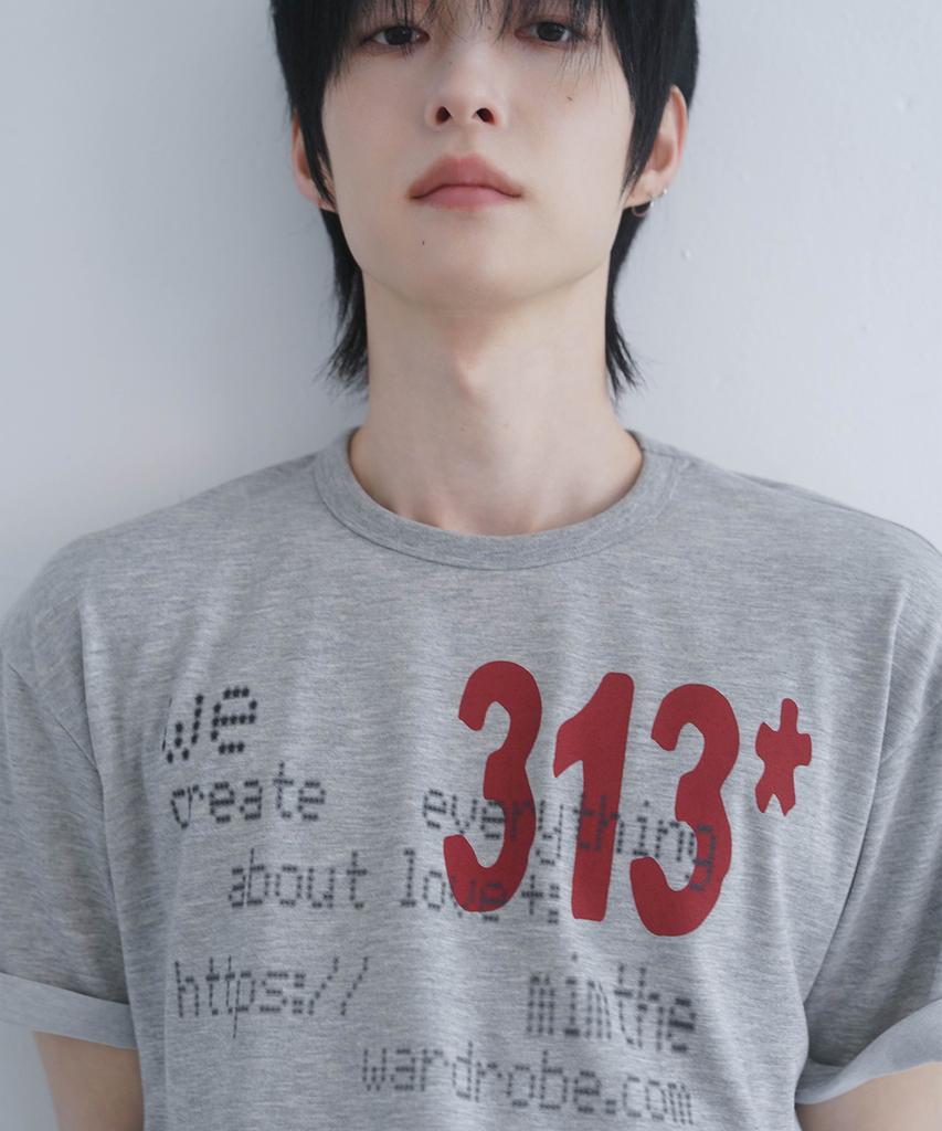 Mimdeowodeulobeu 313 Printed T-Shirt_Gray