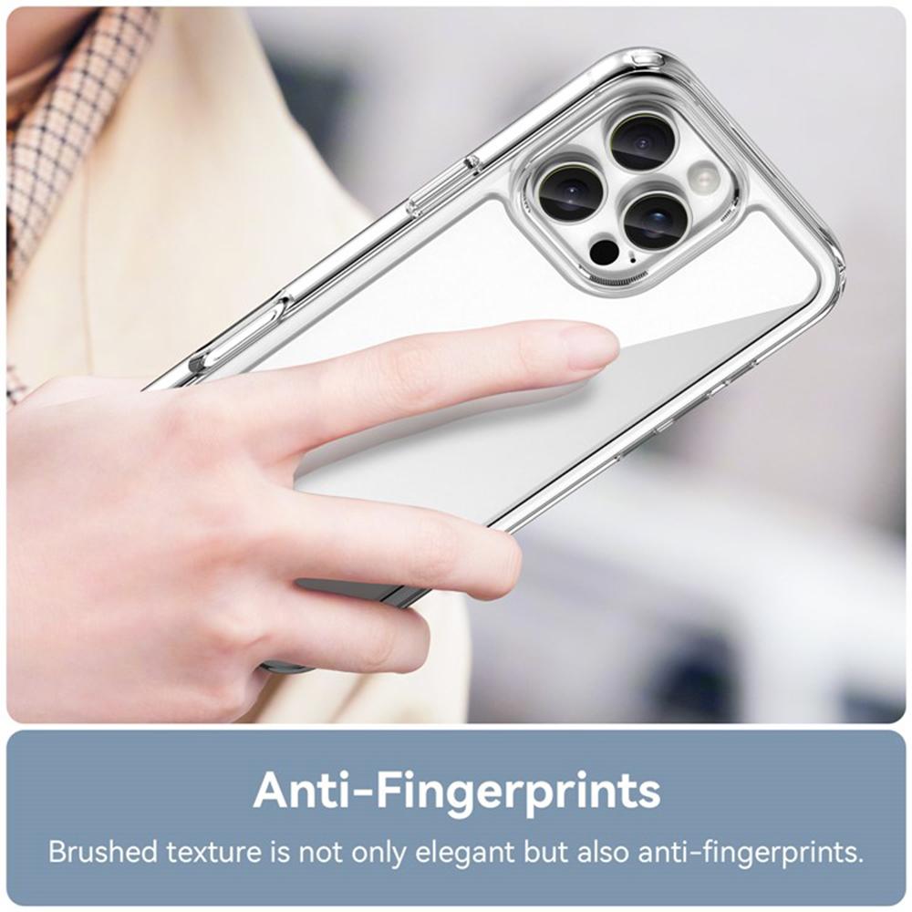 WANLONFENG MF2 Series For iPhone 16 Pro Case TPU Acrylic Clear Phone Cover with 2Pcs Tempered Glass Film