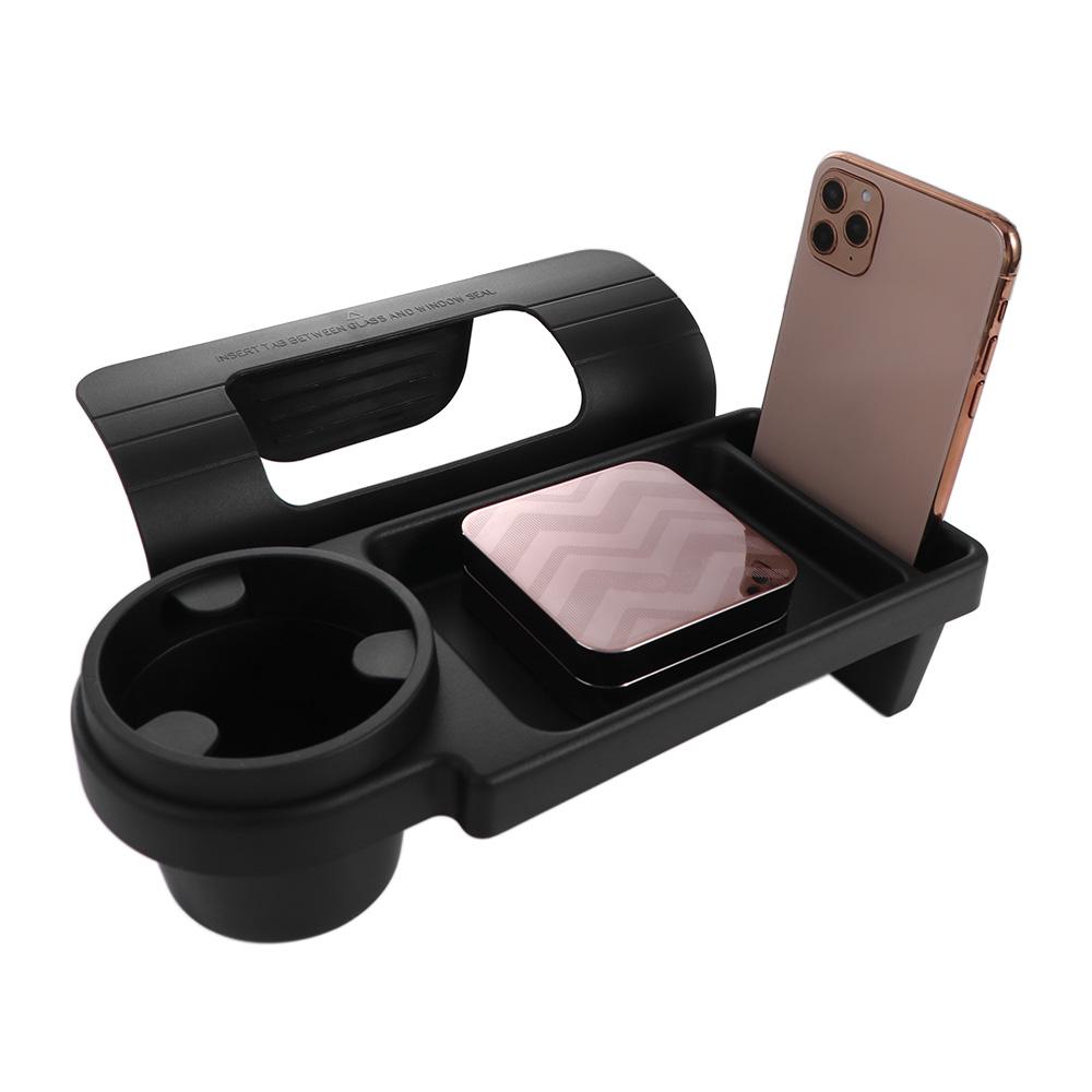 Water Cup Holder Side Hanging Storage Rack Anti-slip Mat Car Door Organizer  Small Items