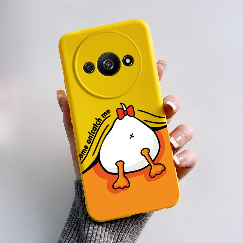For Funda Redmi A3 Case Redmi A3 2024 Back Cover Stylish Painted Soft Silicone Phone Case for Xiaomi Redmi A3 A 3 RedmiA3 Bumper