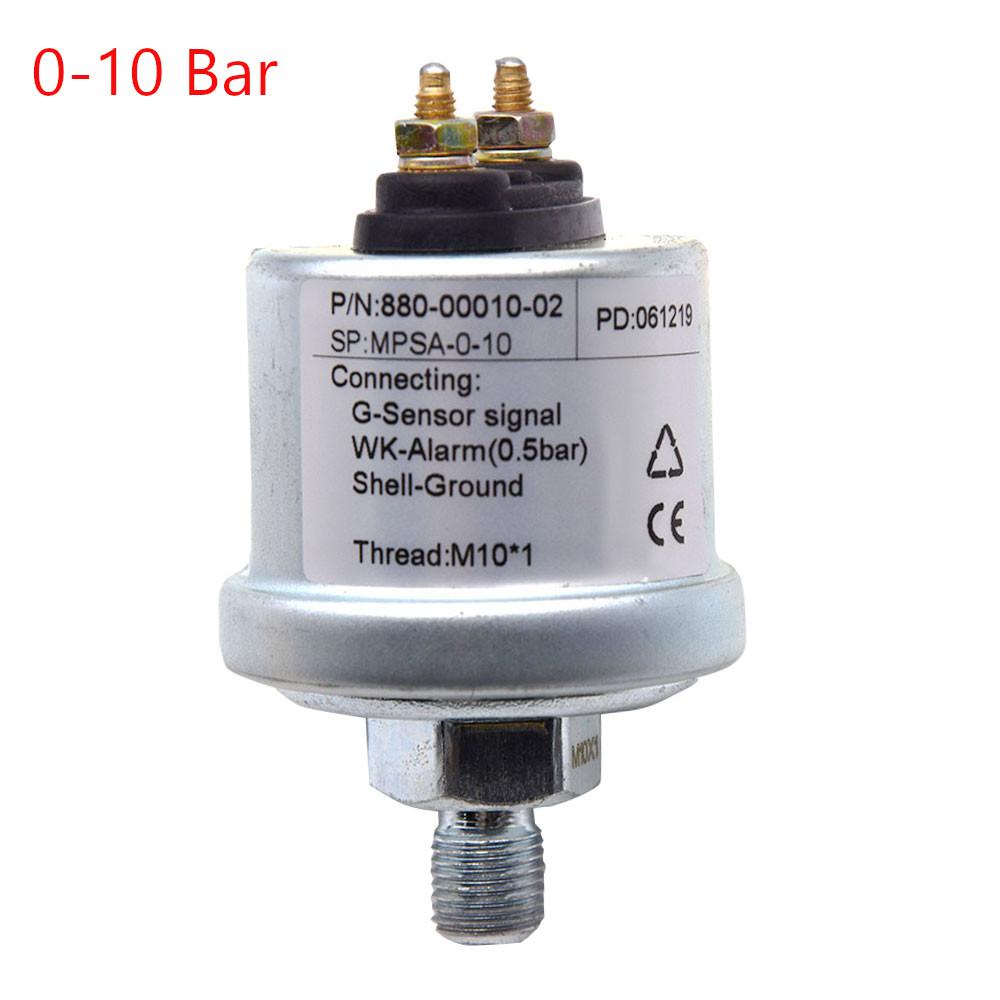 New Car Oil Pressure Gauge Sender Switch Sending Unit Oil Press Gauge Sensor Measuring Range 0-10 Bar Thread fitting M10*1 0-10 Bar
