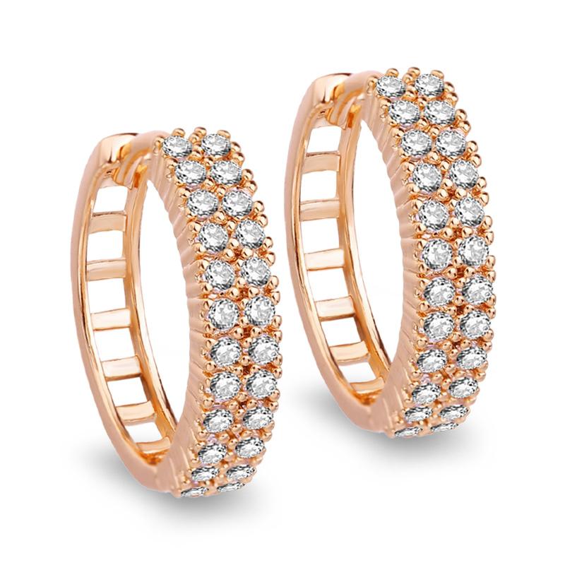 

Серьги-кольца MINTHA с кубическим цирконием для женщин, серьги-кольца ручной работы цвета розового золота, свадебные серьги-клипсы для невесты, подарок подружке невесты для женщин, девочек-подростков A