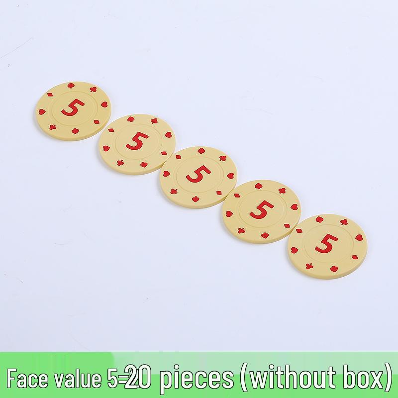 Boxed 100 Plastic Chips for Card Games: Baccarat, Mahjong, Poker