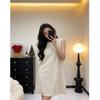 Women's Summer Retro Polka Dot Sleeveless Dress with Round Neck and Back Cutout