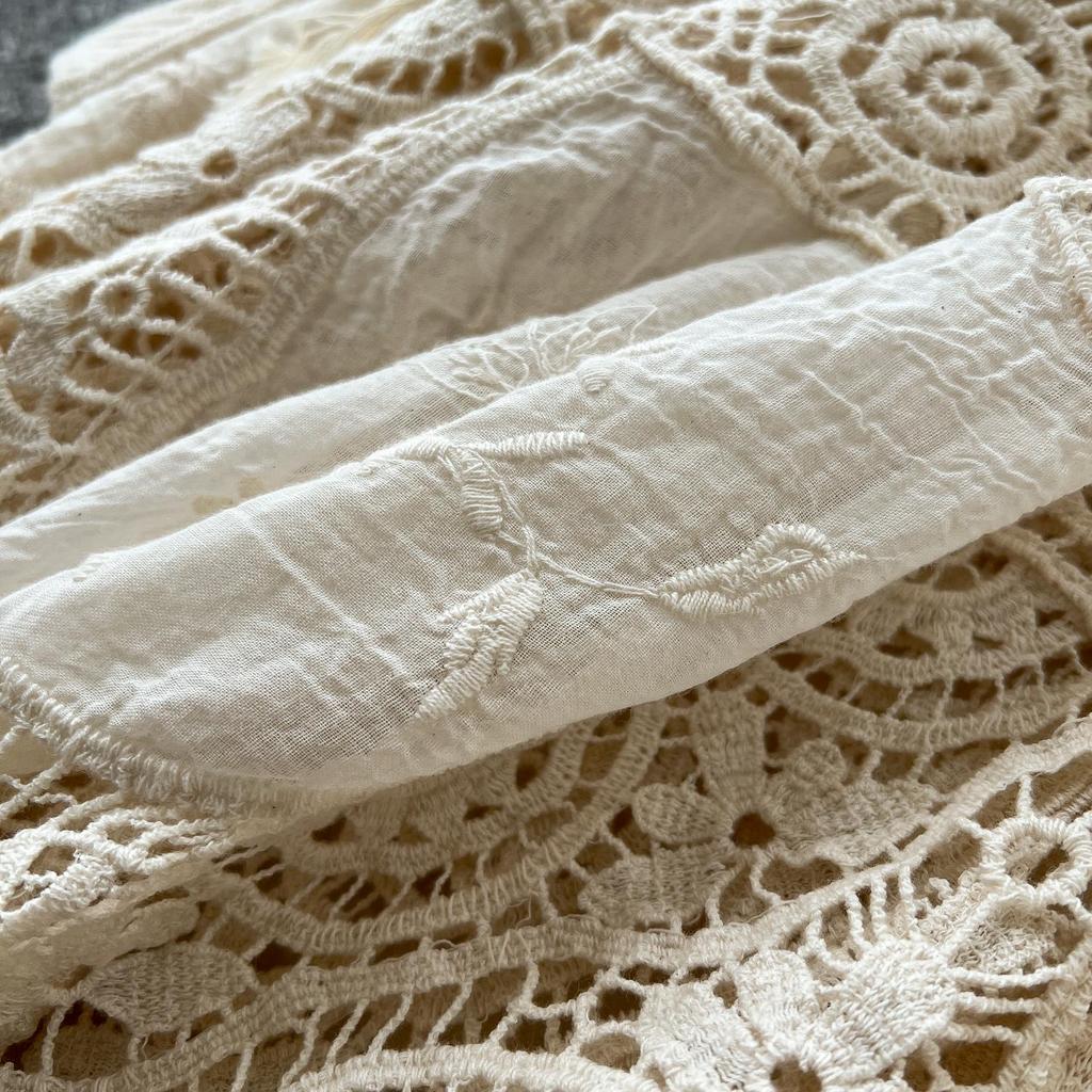 DIMANAF 2026  New Summer Women Long Basic Knitted Dress Sleeve  Fashion Lace Dresses Casual Loose