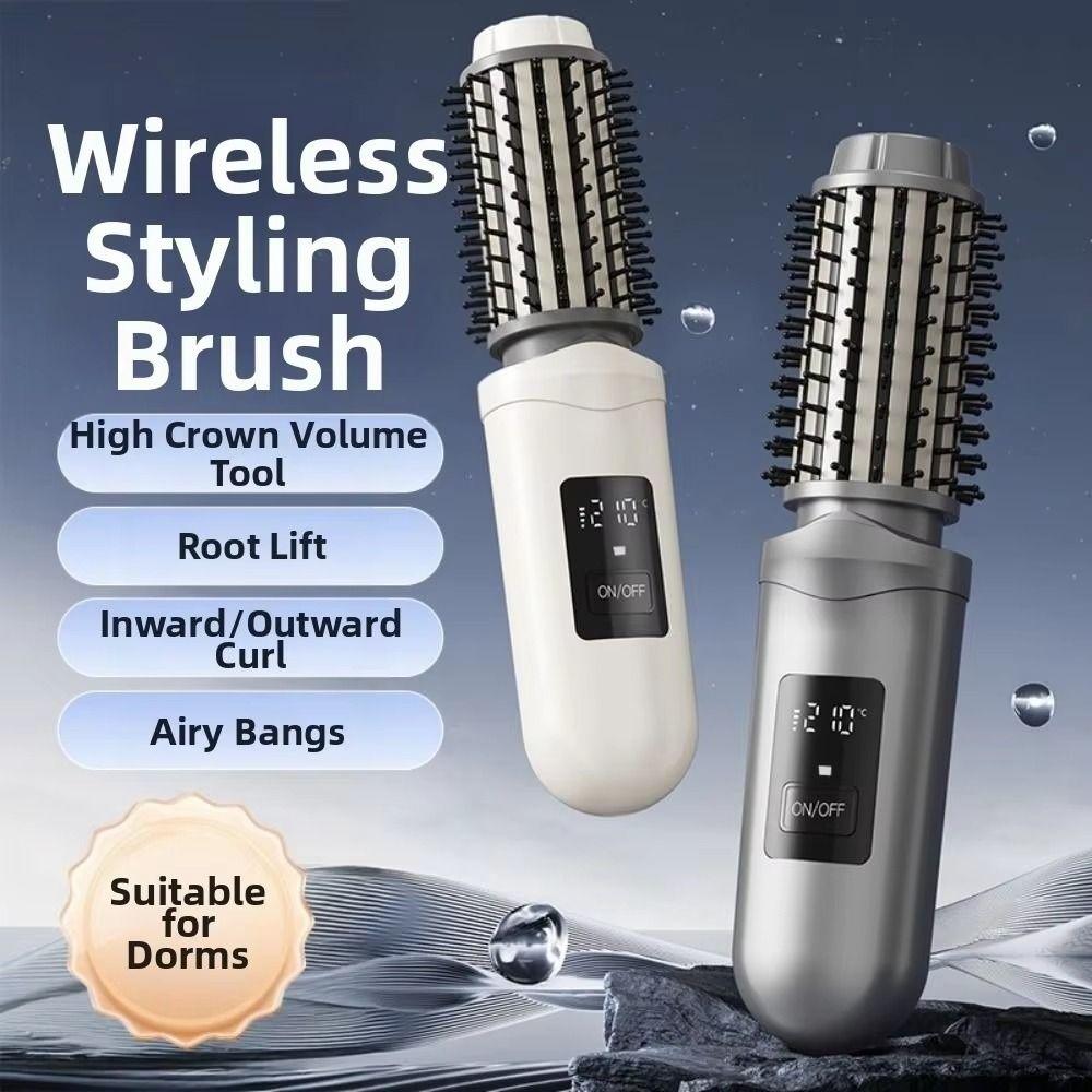 Cordless Electric Hair Straightening Comb 3 Temperature Portable Hair Straightener  Travel Use