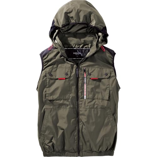 

[Musashino Uniform] Murakami Clothing Mid-Fun Hooded Vest (Sold Separately) V1129 Comfort Wear Air-Conditioned Workwear with Straps 025-V1129-S (38-