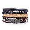 Unisex Handmade Woven Leather Bracelet - European and American Style Jewelry