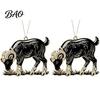 Holiday Gift for Friends 2Pcs 2D Goat Hanging Ornaments, Acrylic Winged Pendants, Year of Ornaments The Auspicious Decorations Tree, Mantel, Home New