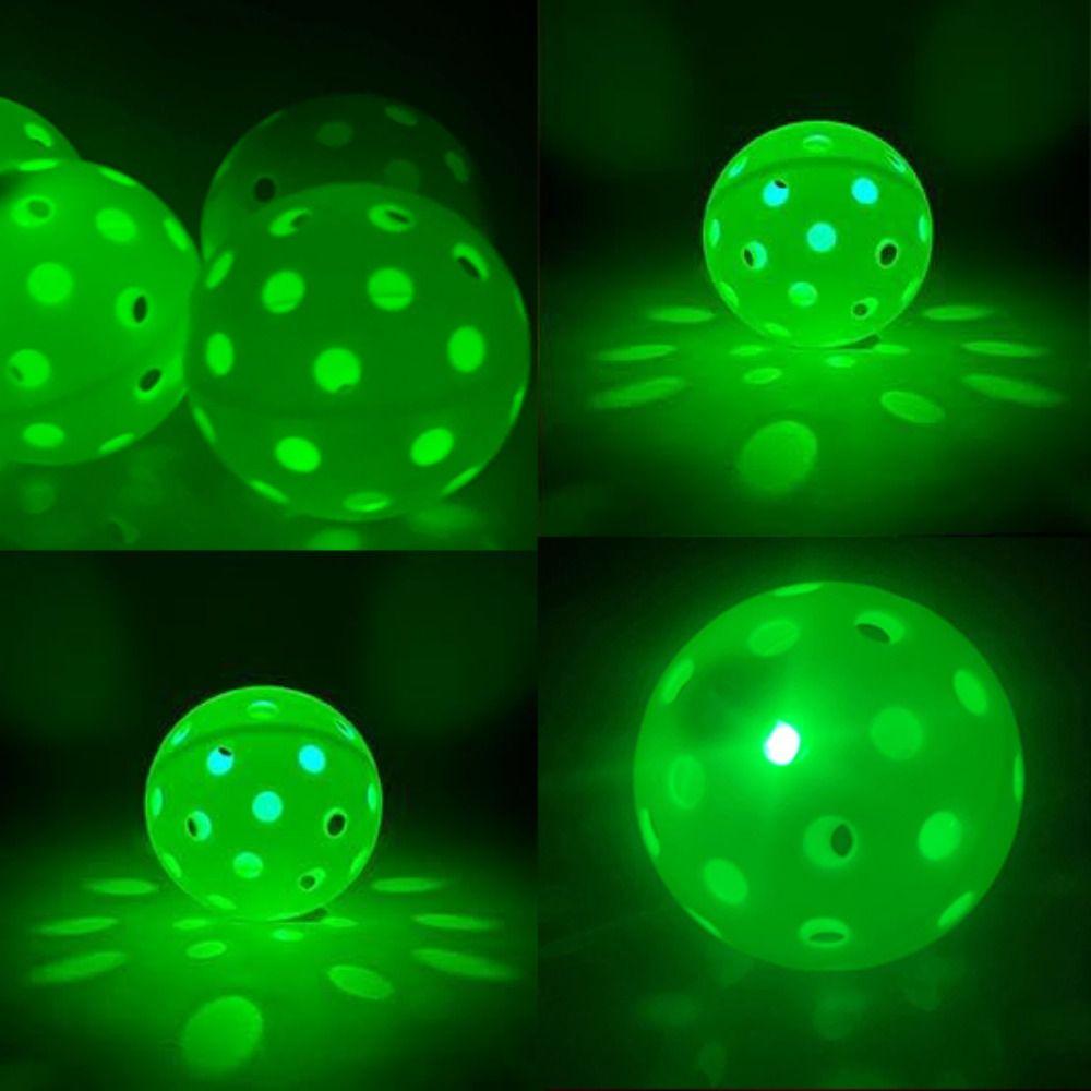 Durable Luminous Pickleball Ball Green Light Glow in The Dark Pickleball Balls Women