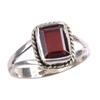Natural Garnet Gemstone 925 Solid Sterling Silver Jewelry Ring Size 8.5 E9c21