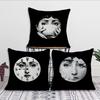 Art P-Piero Fornasetti Husa Pernă Fată Amuzantă Față de Pernă Pernă Pătrată Cameră Dormitor Tăblie Pat Canapea Spătar Cameră de Zi Timp de Odihnă