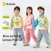 Dudu Home Baby Polo Collar Set: Stylish Boys' & Girls' Spring Tops and Pants
