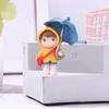 Cute Umbrella Girl Model Micro Landscape Cute Umbrella Raincoat Girl Ornament Home Decor Gardening