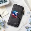 Patriotic Eagle Print Long Wallet Fashion Portable Card Holder