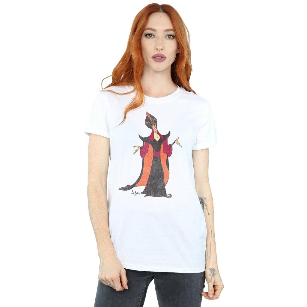 Disney Womens/Ladies Aladdin Classic Jafar Cotton Boyfriend T-Shirt