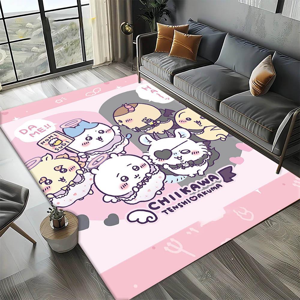 Cartoon Anime C-ChiikawaS Classic 3D Print Carpet Rug Art for Room Decor Home Bedroom Gifts Fans Area Rug Non-slip Floor Mat