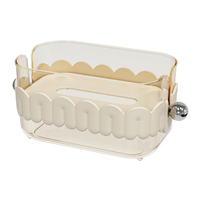 Cream Style Desktop Tissue Box