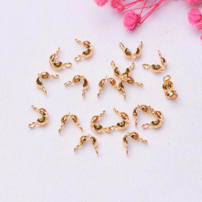 10st Icke-bleknande 24K Väskspännen Tillbehör Armband Halsband Ändstycken Dubbelhål Väskremspänne DIY Handgjorda Smyckestillbehör Material