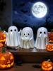 Cute Ghost Resin Ornament, Funny Pose Halloween Desktop Decor for Home Office, Creative Garden Party Gift, Porch Decoration