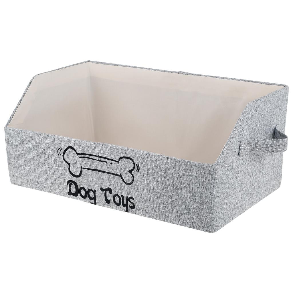 Pet Toy Box Dog Cat Toy Storage Basket Large Capacity Foldable Cotton linen Containers Pet Toys Food Organizing Boxes