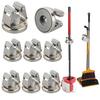 MUTUACTOR Broom Holder, Strong Magnetic Broom and Mop Clip, Universal Utility Hook for Cleaning Tool Storage, Break-Resistant, Heavy-Duty Adjustable M