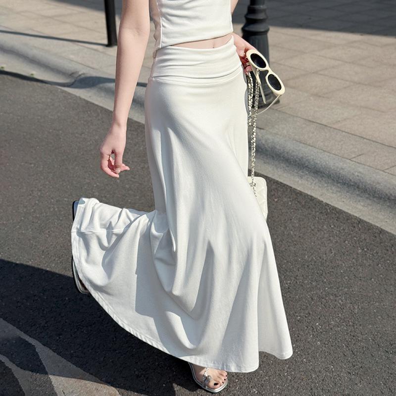 Женская французская минималистичная плиссированная юбка с высокой талией - Сладкий отпускной стиль для весны/лета Small