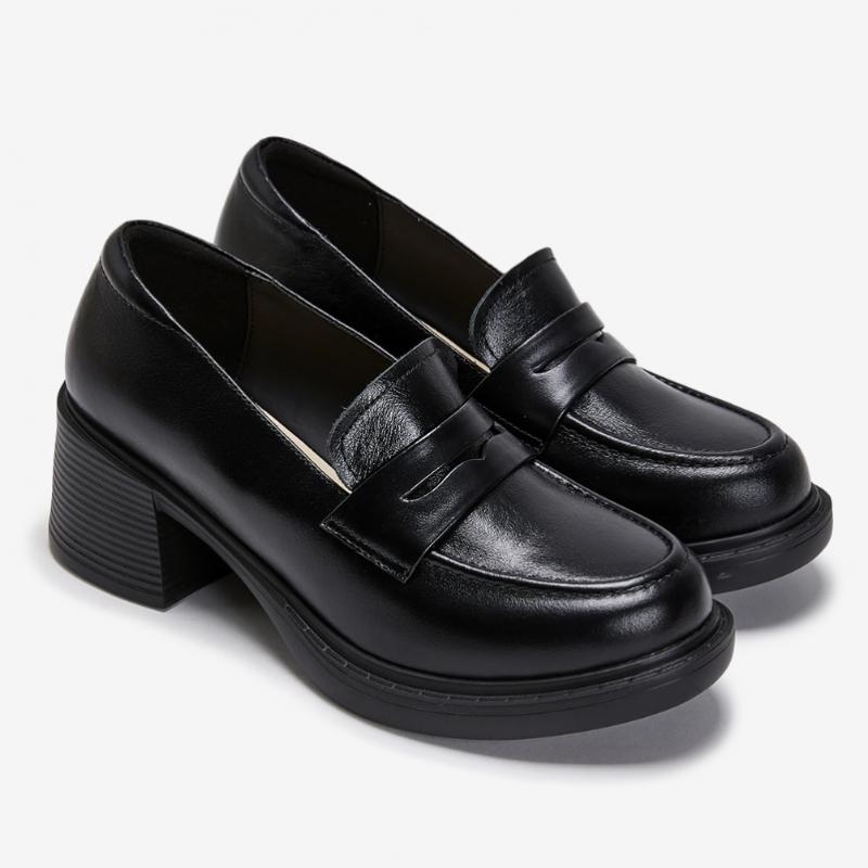 ESquire Women S Chunky Loafer pumpS Black