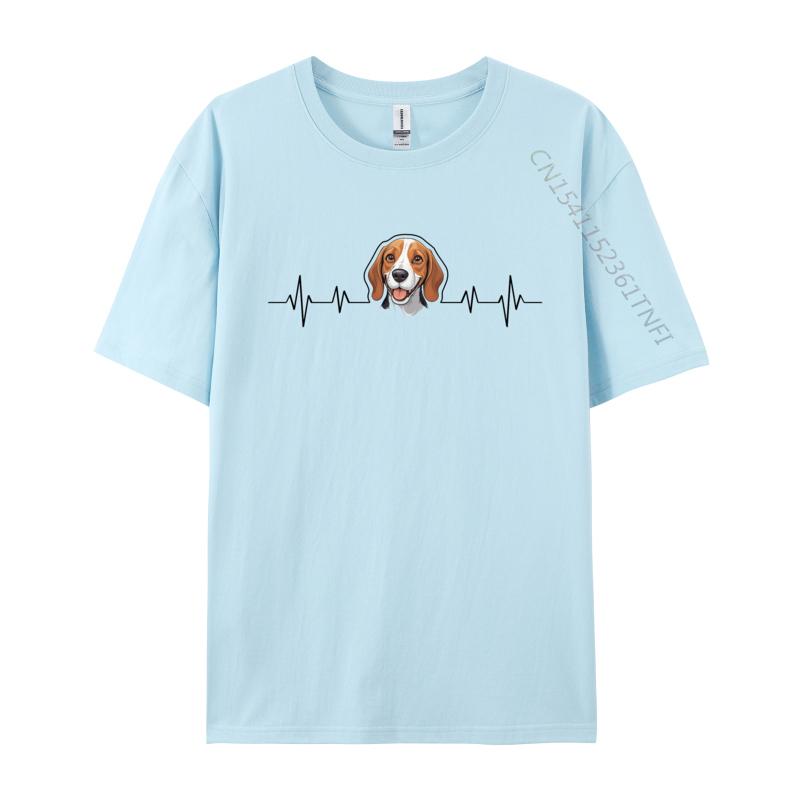 

Beagle Heartbeat Cute Dog Tshirt Anime Printed T Shirt Gift Tops T Shirt Discount Cotton Comfortable Tight Men 4XL