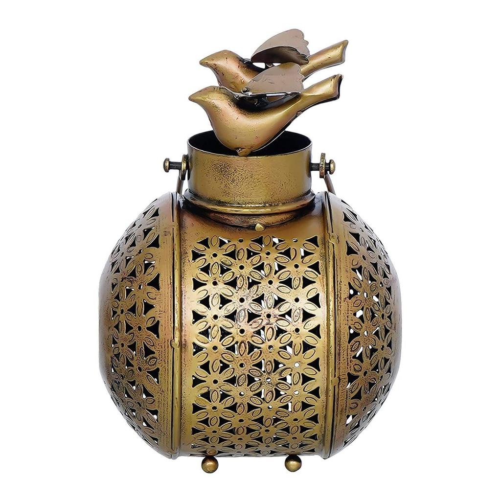Bird Tea Light Candle Holder/ Lantern Antique Gold Finish Decorative Item Diwali Gifts | Home Decoration | Gifts |
