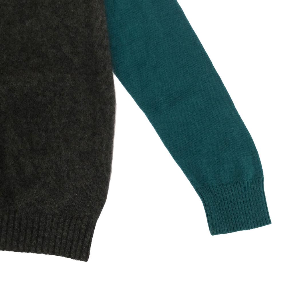 Pearly Gates Golf Long Sleeve Knit Cardigan 4 Gray X Green Sweater Men's Used