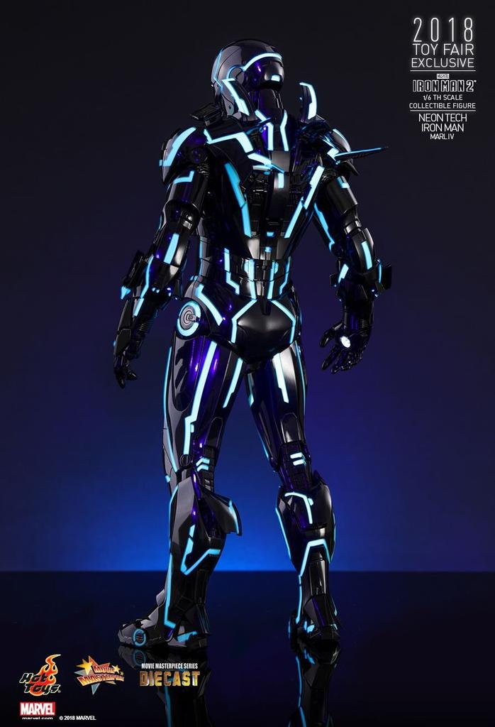 Movie Masterpiece DIECAST Iron Man 2 Iron Man Mark IV Neon Tech Version 1/6
