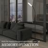 LED Floor Lamp Dimmable, Remote Control, 360 degrees Gooseneck, Black