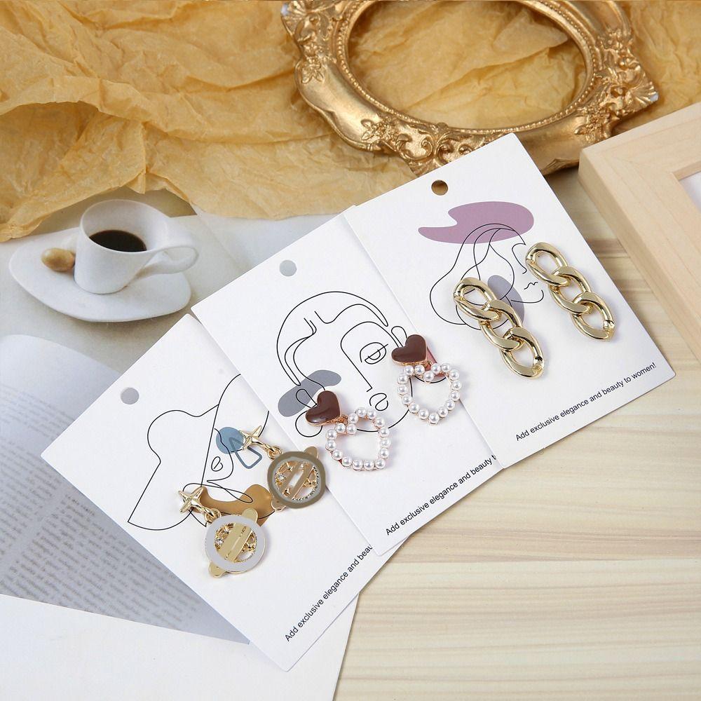 100PCS Line Face Pattern Earring Display Card Beauty Jewelry Cardboard Jewelry Packing