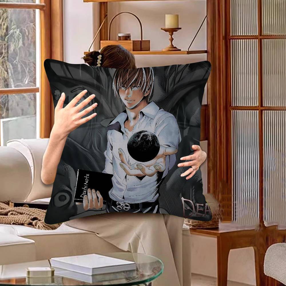 Classic Anime D-Death N-Note 45*45cm Cushion Cover Pillow Cover Decor Pillowcase Home Pillowcase For Couch Pillow
