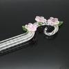 Glass Cherry blossom and flowing water pen, design, pink.
