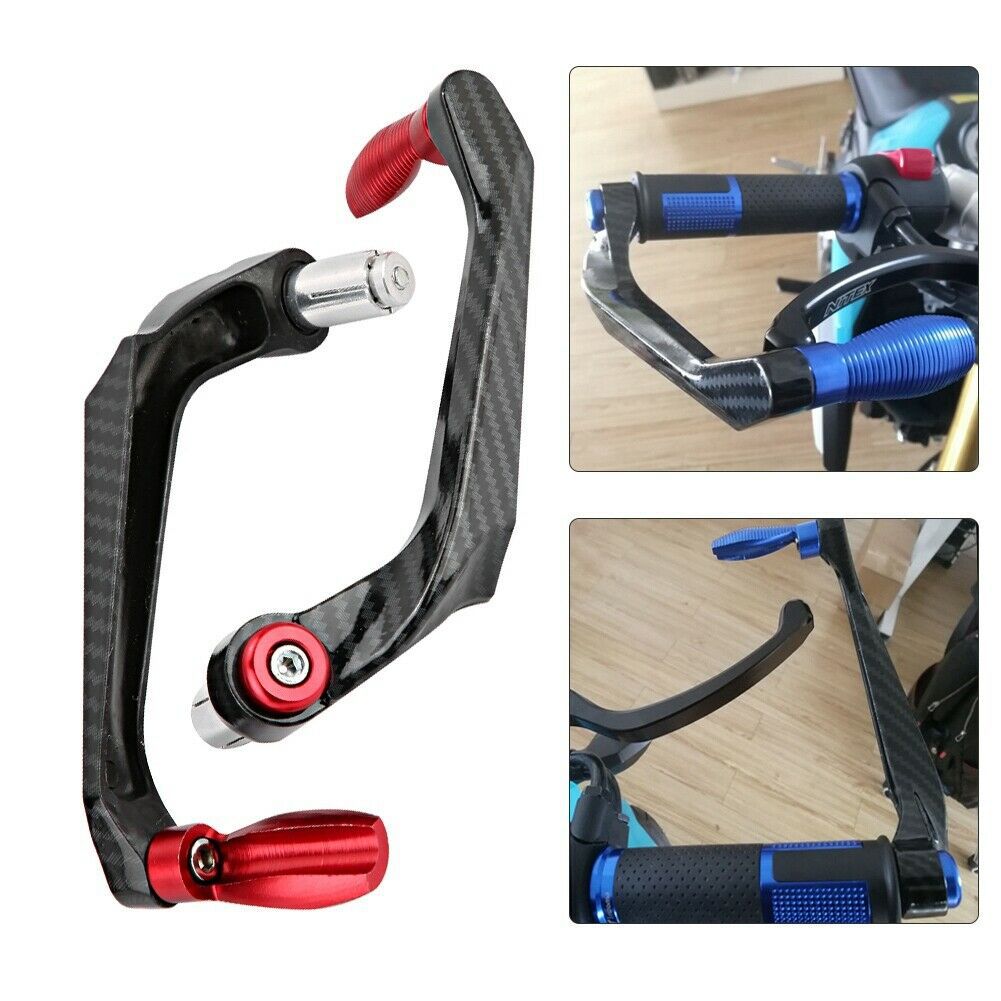 Motorcycle Handlebar Brake Clutch Levers Protector Guard Handle Bar Moto Parts Bike Universal CNC Aluminum + ABS Plastic