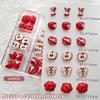 24Pcs/Box Creative Red Apple Resin Nail Charms Fruit Flatback Nail Art Slices Sweet Accessories For Diy Nail Art Decorations