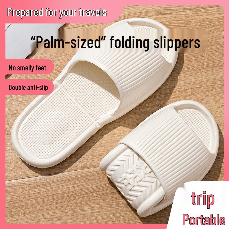 Bwonic Portable Folding Travel Slippers