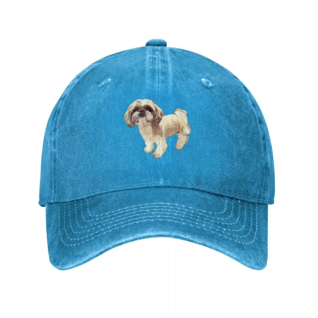 Shih Tzu Perro Cachorro Lindo Regalo Gorra de Béisbol Montañismo lujo Gorra Mujer Streetwear Sombrero Unisex Béisbol Unisex Mujer
