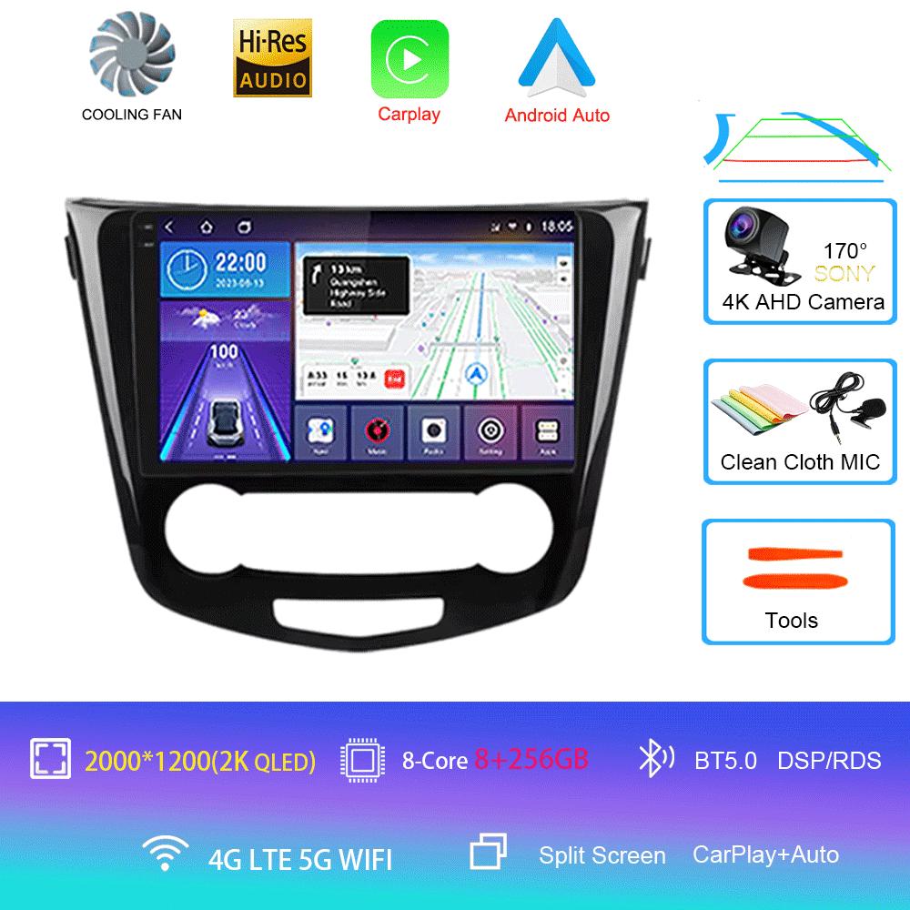 2 Din Android 14 Car Radio For Nissan Qashqai 2 J11 X-Trail T32 Rogue 2013-2021 Multimedia Player 2Din Carplay Stereo DVD