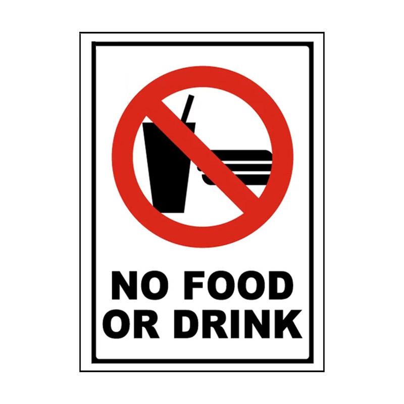 Prohibition Signs for Smoking Eating and Drinking Wall Stickers Door Bedroom Living Room Creative Waterproof Decoration Decals Sticker M231