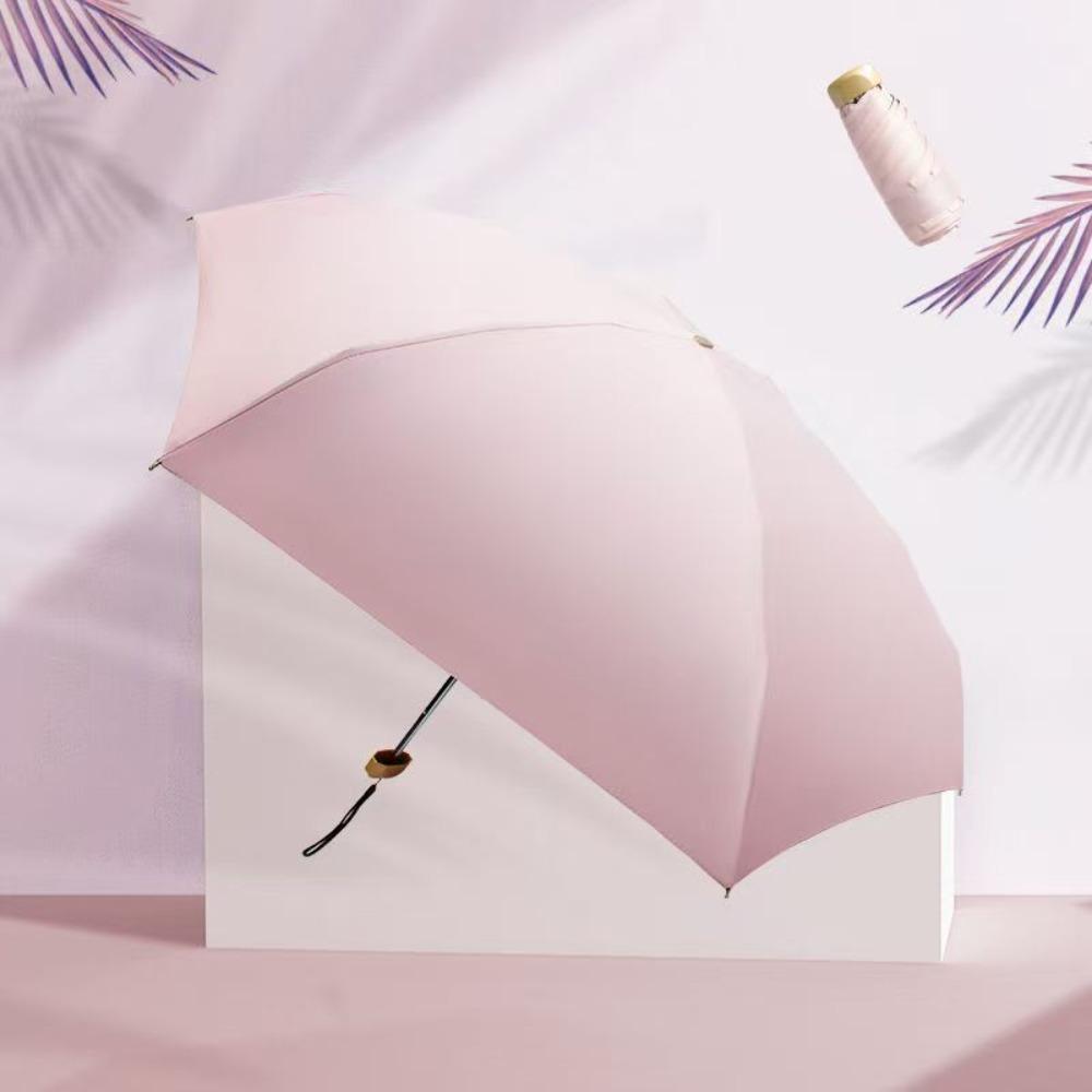 1PC 5 Fold Ultra Light Mini Umbrella Compact Travel Sun UV Protection Pocket Umbrella with Rubber Handle Parasol Umbrella
