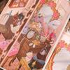 Retro Scenery Sticker Set: Old Times Desk Series - 4 Sheets of Micro-Shrink PET Paper-like DIY Illustrations