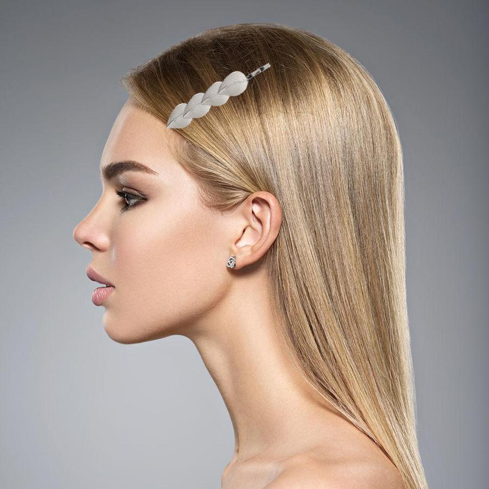 2PCS Metal Vintage Hair Pin Clip for Women Gold Color Leaf Temperament Retro Bangs Edge Clip Alloy Barrettes