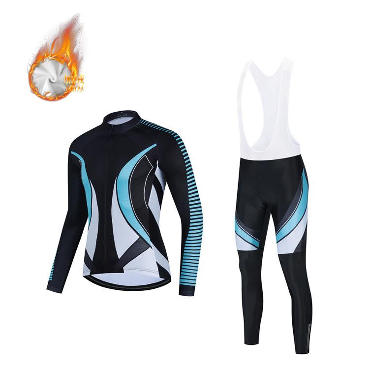 2026 Cycling Suit Autumn and Winter Long Sleeve Suit Fleece Warm Breathable Bicycle Outdoor Suit Equipment