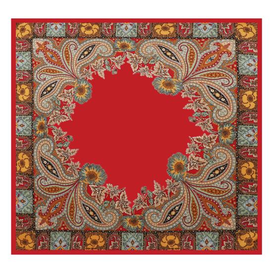 Yousheng Kerchief Cashew Pattern Faux Silk Scarf Soft Smooth Bright Color Kerchief Simulated Silk Texture Kerchief