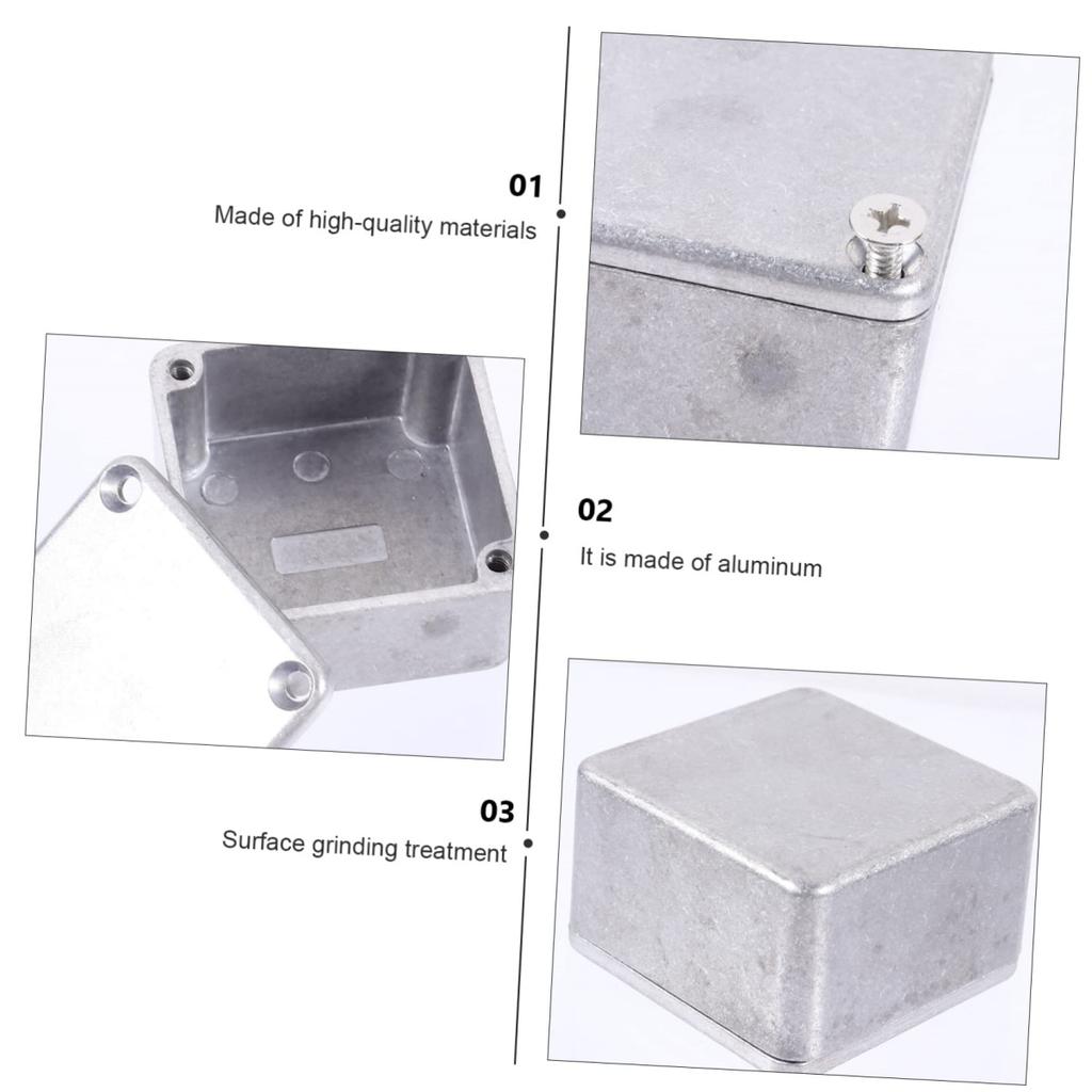 Miwayer 1590LB 50.5x50.5x31mm Aluminum Guitar Pedal Case - Lightweight Metal Stomp Box Enclosure w/Screws for DIY Effects Pedal