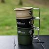 300ml Picnic Water Mug with Foldable Handle Coffee Tea Cup Aluminum Alloy Lightweight Camping Cup for Tourist Trekking Hiking